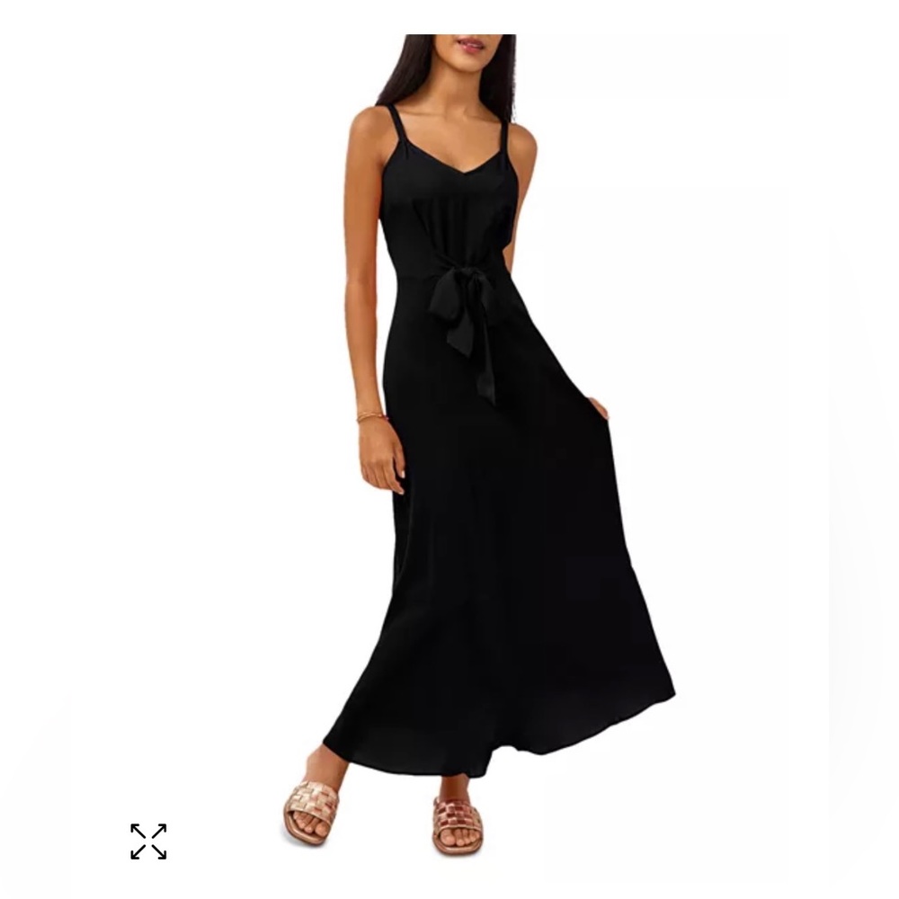 Vince Camuto, Challis tie front maxi dress